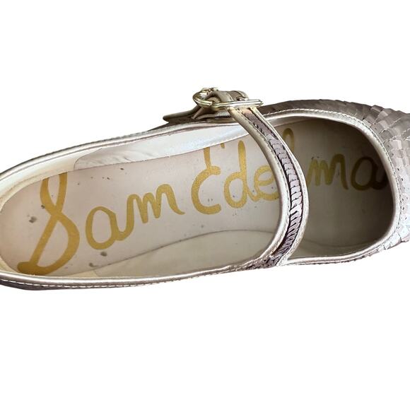 Sam Edelman Michaela Glamour Mary Jane Flat Women's Size 9 Sequin Gold Holidays - Picture 6 of 8